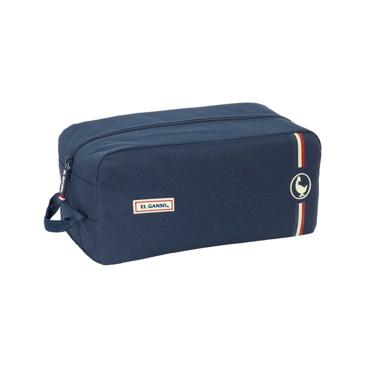 Safta el Ganso Eclipse Zapatillero - Asa Lateral - 9L - Resistente - Facil Transporte - 340x180x150mm - Color Azul Marino
