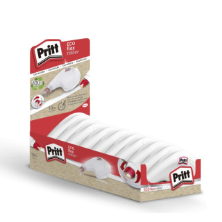 Pritt Eco Flex Roller Cinta Correctora 4.2mm x 10m - Cinta Reciclable - Correcciones Precisas - Aplicacion Ergonomica - Punta F