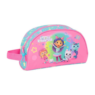 Safta Gabby's Dollhouse Confetti Neceser de 3.75L - Cremallera - Asa Lateral - Adapatable a Carro - Bolsillo Interior - 260x90x1