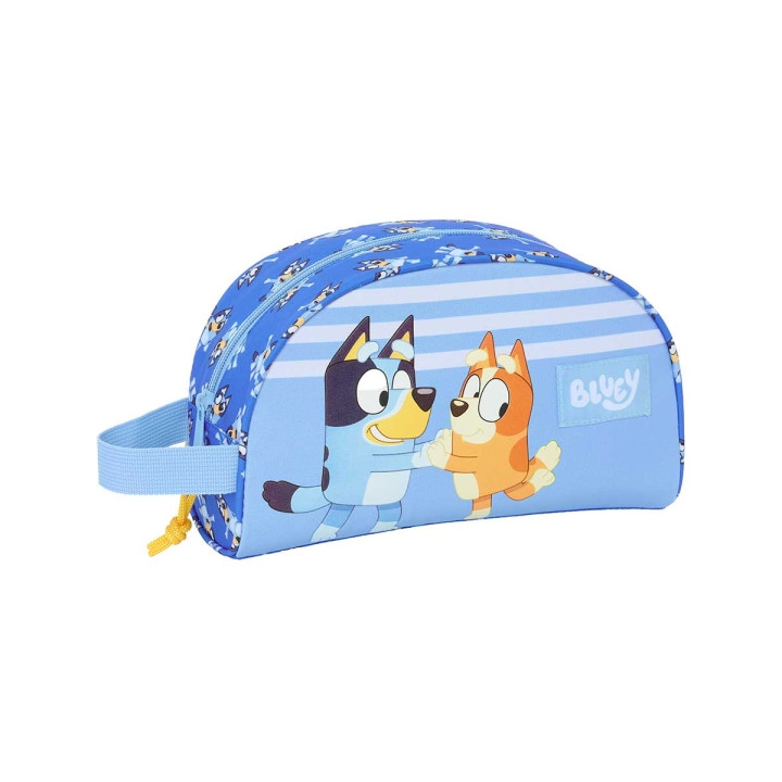 Safta Bluey Let'S Play Neceser de 3.75L - Cremallera - Asa Lateral - Adapatable a Carro - Bolsillo Interior - 260x90x160mm - Col