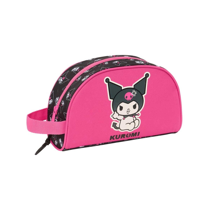 Safta Kuromi Neceser de 3.75L - Cremallera - Asa Lateral - Adapatable a Carro - Bolsillo Interior - 260x90x160mm - Color Negro y