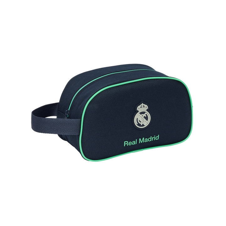 Safta Real Madrid 2ª Equipacion 25/26 Neceser de 5L - Cremallera - Asa Lateral - Adapatable a Carro - 260x120x150mm - Color Azul