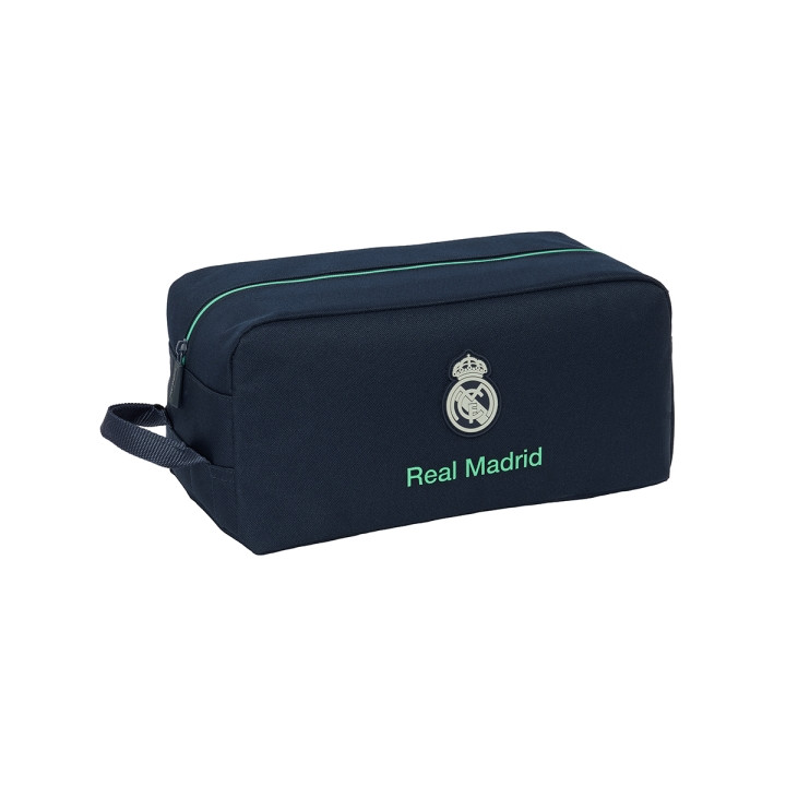 Safta Real Madrid 2ª Equipacion 25/26 Zapatillero - Asa Lateral - 9L - Organizador Compacto - 340x180x150mm - Color Azul Marino