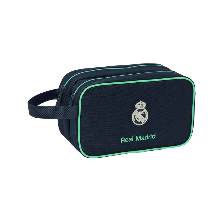 Safta Real Madrid 2ª Equipacion 25/26 Neceser de 5L - 2 Compartimentos con Cremallera - Asa Lateral - Adapatable a Carro - 260x1