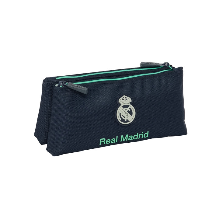 Safta Real Madrid 2ª Equipacion 25/26 Neceser Compacto de 2L - 2 Compartimentos con Cremallera - 220x80x100mm - Color Azul Marin