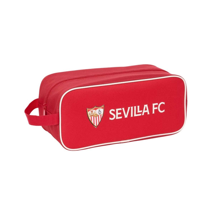 Safta Sevilla FC Zapatillero - Asa Lateral - Impermeable - 7L - 340x140x150mm - Color Rojo