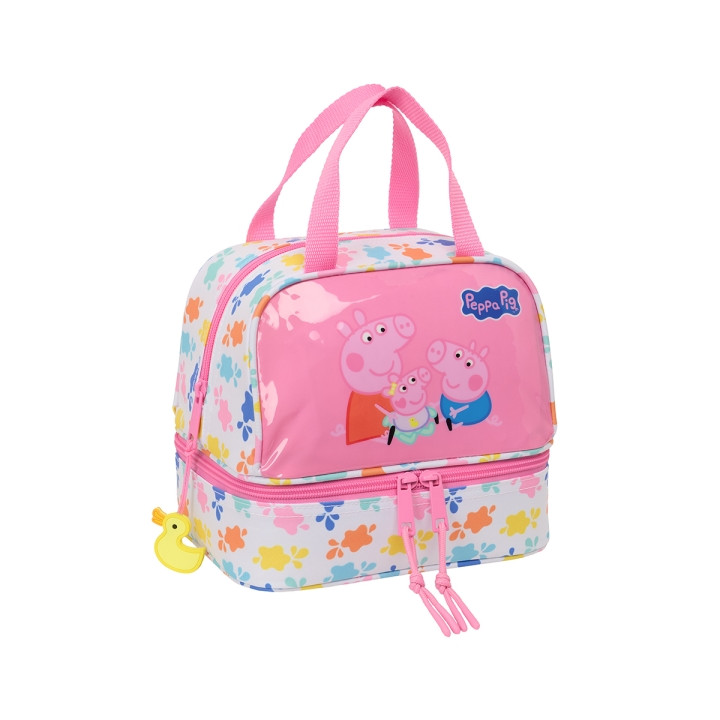 Safta Peppa Pig Baby Pig Portameriendas de 6L - Cremallera - 200x150x200mm - Color Rosa
