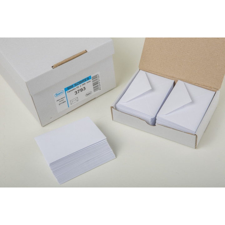 Sam Pack de 100 Sobres de Papel 90grs - Medidas 70x105mm - Color Blanco