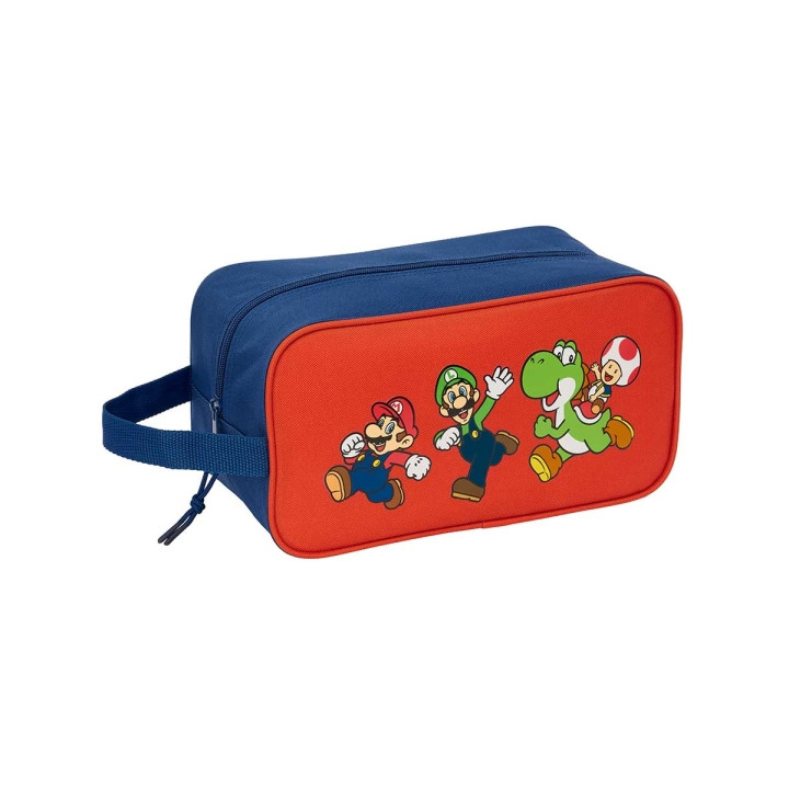 Safta Super Mario Mamma Mia Zapatillero - Asa Lateral - 6L - 290x140x150mm - Color Rojo y Azul