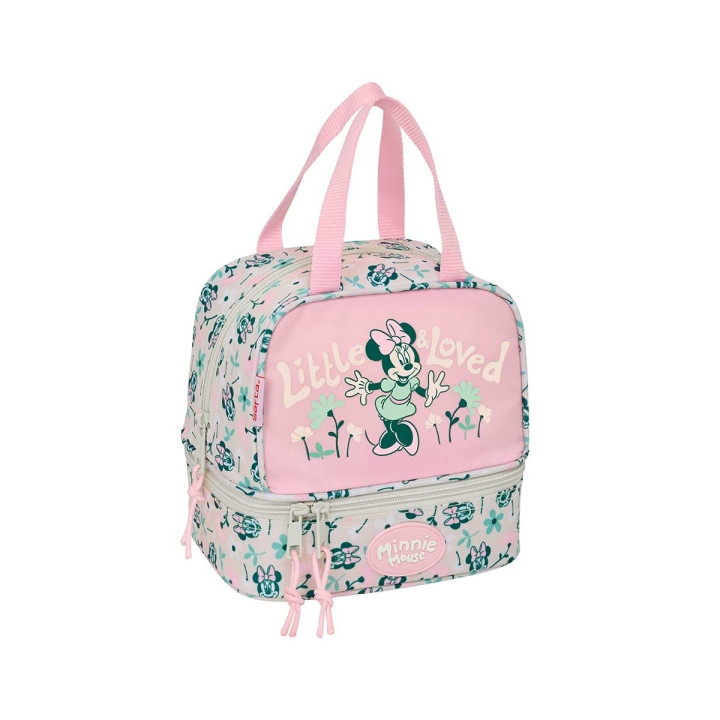 Safta Minnie Mouse Minty Portameriendas de 6L - Asas Superiores - 200x150x200mm - Color Rosa Pastel