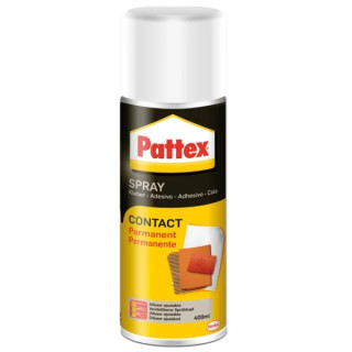 Pattex Contact Spray Cola de Contacto en Spray 400 ml - Pega con Maxima Resistencia - Para una Amplia Variedad de Materiales -
