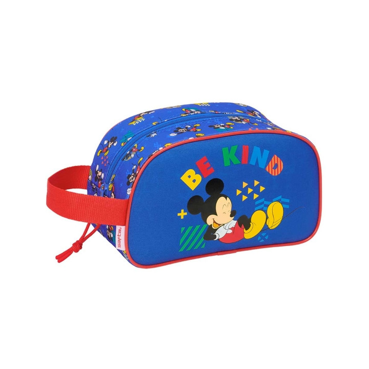 Safta Mickey Mouse Today Neceser de 5L - Cremallera - Asa Lateral - Adapatable a Carro - 260x120x150mm - Color Azul