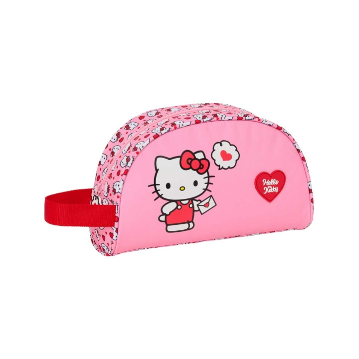 Safta Hello Kitty Neceser de 3.75L - Cremallera - Asa Lateral - Adapatable a Carro - Bolsillo Interior - 260x90x160mm - Color Ro