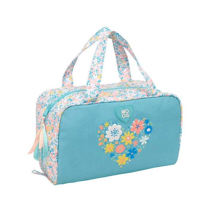Safta Moos Fiori Neceser de 8L - Cremallera - Asas de Mano Superiores - Interior Forrado - Bolsillo Interior - Tirador Doble - 3