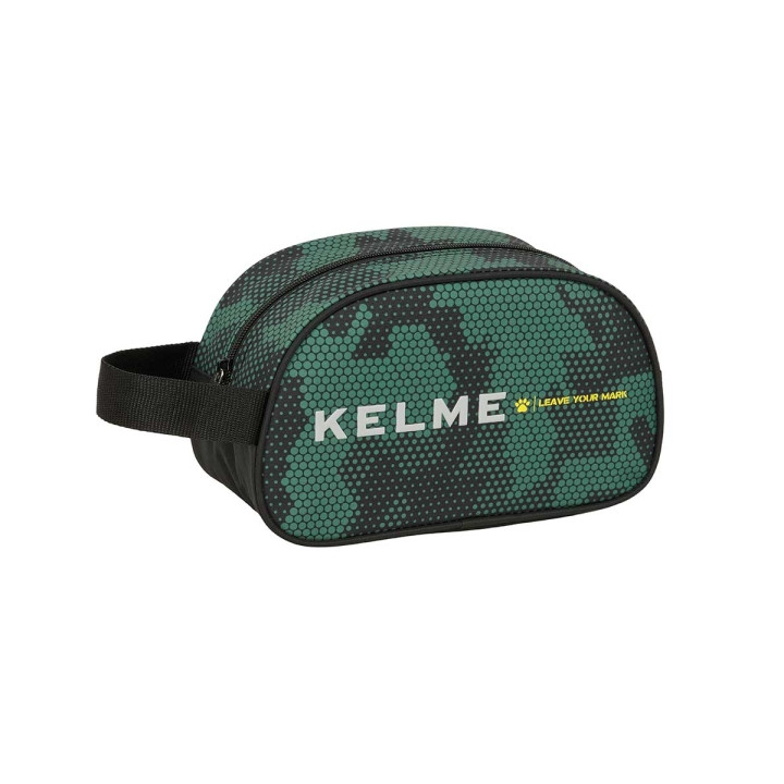 Safta Kelme Camo Neceser de 5L - Cremallera - Asa Lateral - Adapatable a Carro - 260x120x150mm - Color Verde Camuflaje