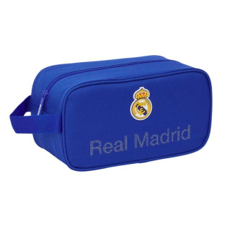 Safta Real Madrid Zapatillero - Asa Lateral - 6L - Resistente - Facil Transporte - 290x140x150mm - Color Azul