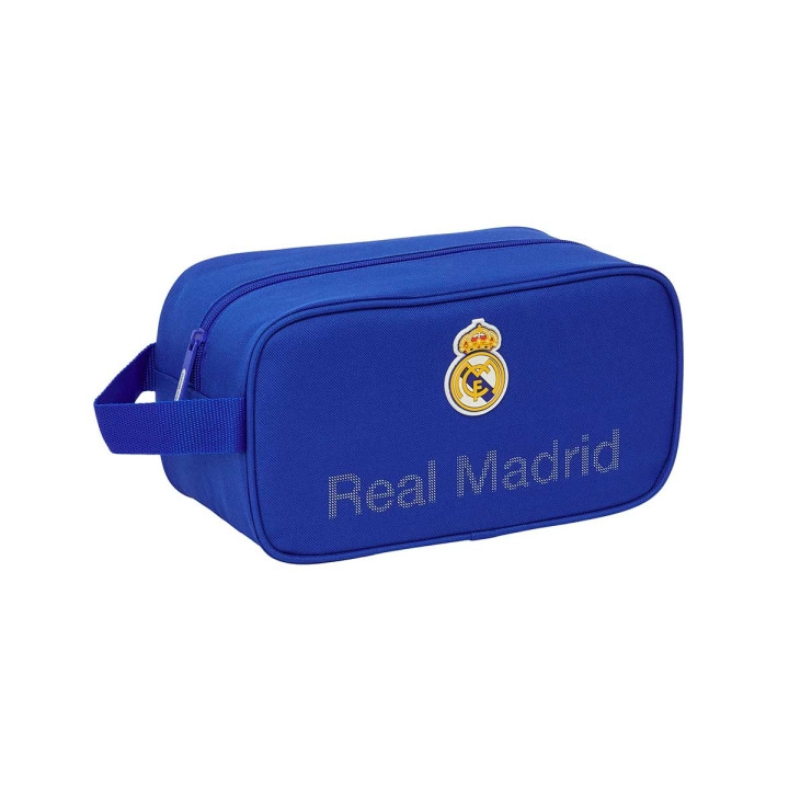 Safta Real Madrid Zapatillero - Asa Lateral - 6L - Resistente - Facil Transporte - 290x140x150mm - Color Azul