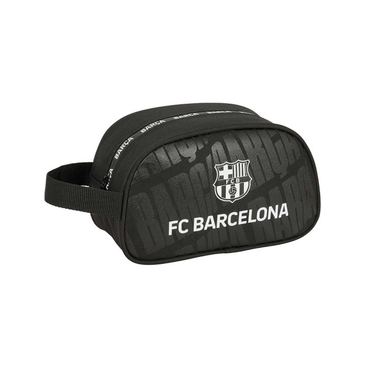Safta F.C.Barcelona Neceser de 5L - Cremallera - Asa Lateral - Adapatable a Carro - 260x120x150mm - Color Negro