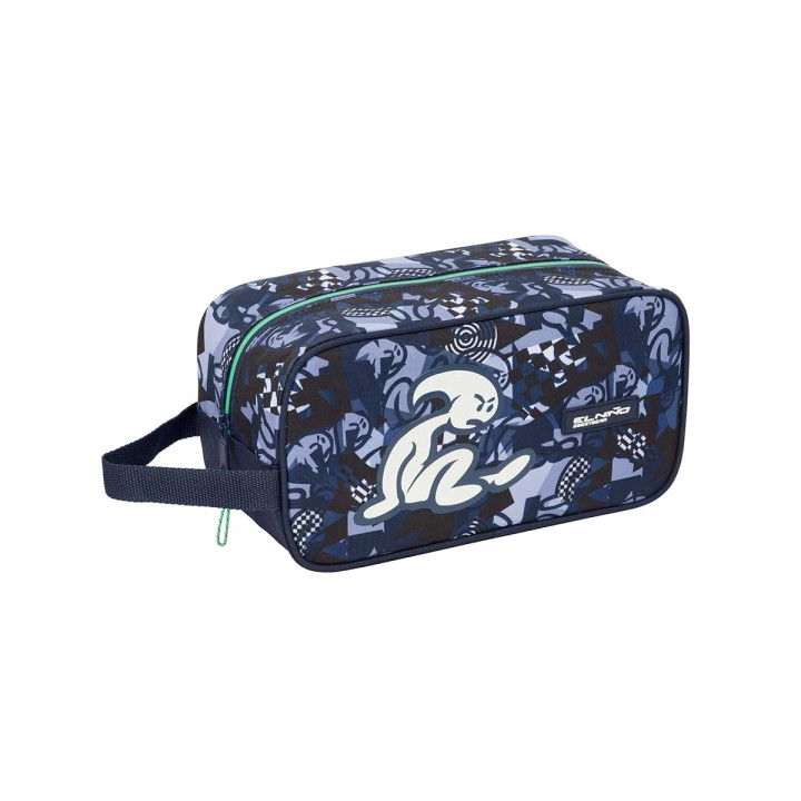 Safta el Niño Navy Zapatillero - Asa Lateral - 6L - Resistente y Duradero - 290x140x150mm - Color Azul Marino