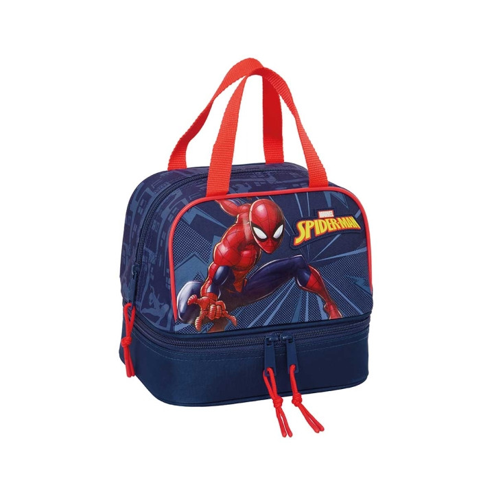 Safta Spider-Man Portameriendas de 6L - Asas Superiores - 200x150x200mm - Color Azul Marino