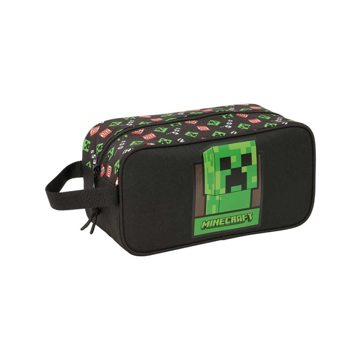 Safta Minecraft Zapatillero - Asa Lateral - 6L - Resistente - Facil Transporte - Resistente y Funcional - 290x140x150mm - Color