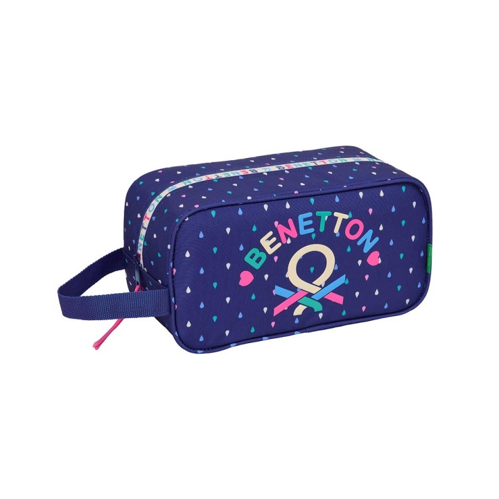 Safta Benetton Drop Zapatillero - Asa Lateral - 6L - Compacto y Ligero - 290x140x150mm - Color Azul Oscuro