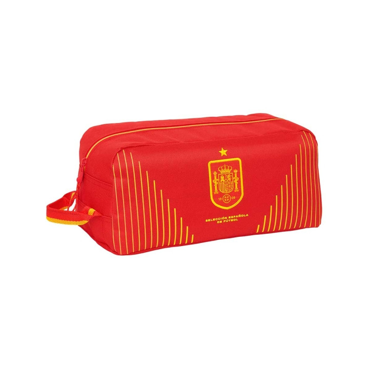Safta Seleccion Española de Futbol Zapatillero - Asa Lateral - 9L - Proteccion del Calzado - 340x180x150mm - Color Rojo