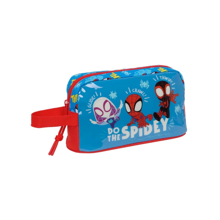Safta Spidey Portadesayunos Termico de 1.7L - Interior Forrado en Aluminio - 215x65x120mm - Color Rojo y Azul