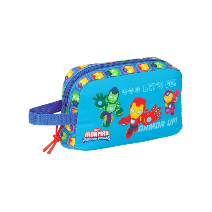 Safta Iron Man Portadesayunos Termico de 1.7L - Interior Forrado en Aluminio - 215x65x120mm - Color Azul