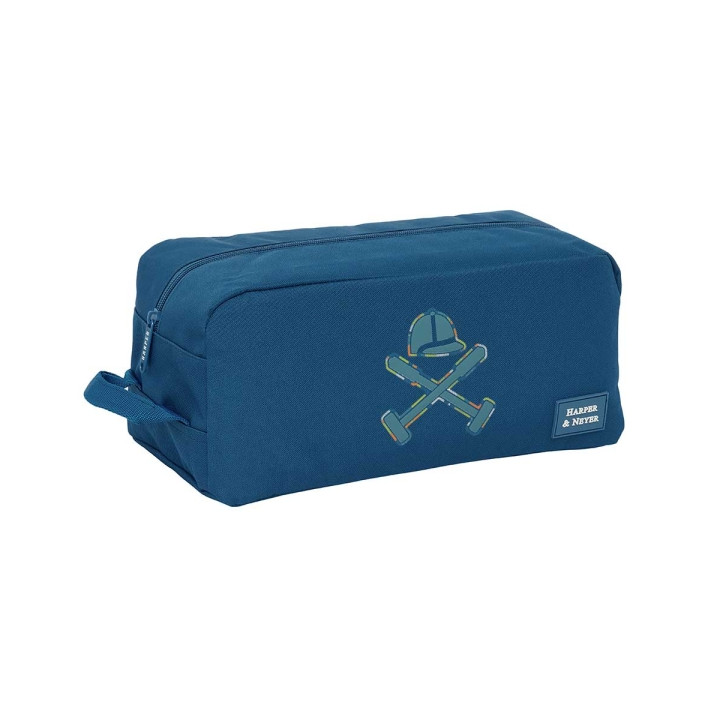 Safta Harper and Neyer Zapatillero - Asa Lateral - 9L - Facil Transporte - 340x180x150mm - Color Azul Marino