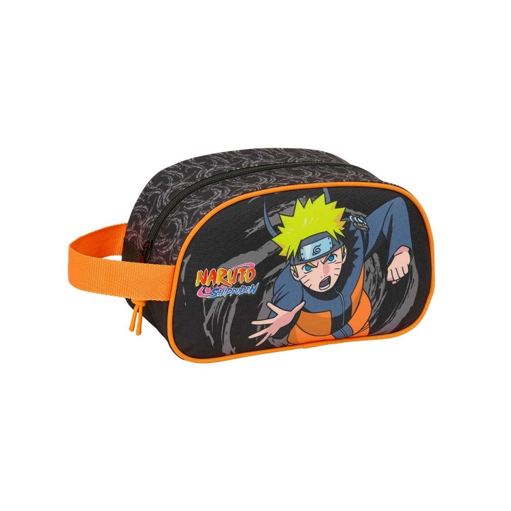 Safta Naruto Neceser de 5L - Cremallera - Asa Lateral - Adapatable a Carro - 260x120x150mm - Color Negro