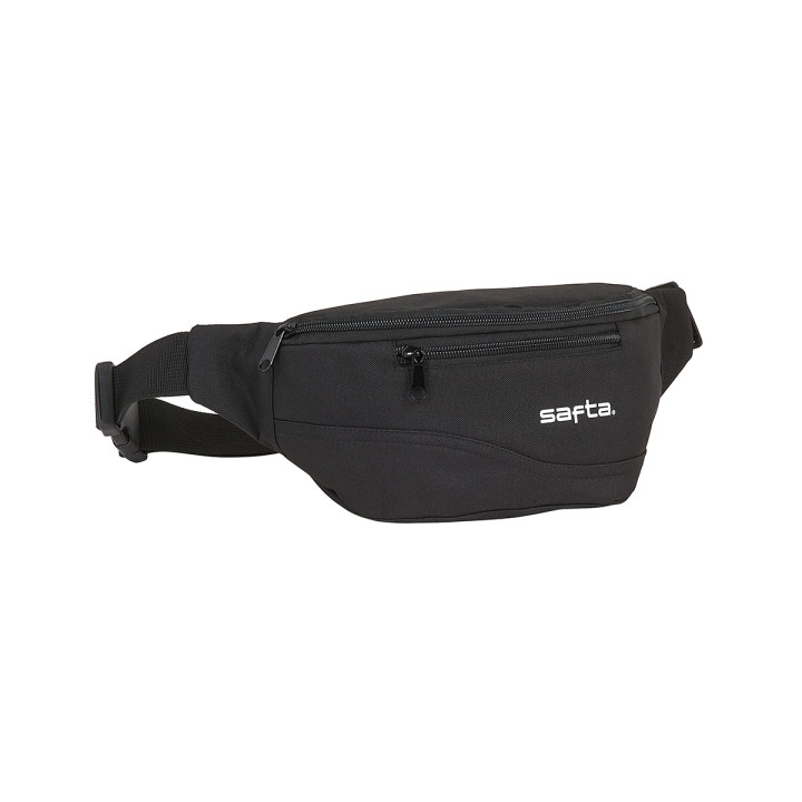 Safta Bolsa de Cintura - Cremallera - Cintas Ajustables - 2.49L - 230x90x120mm - Color Negro