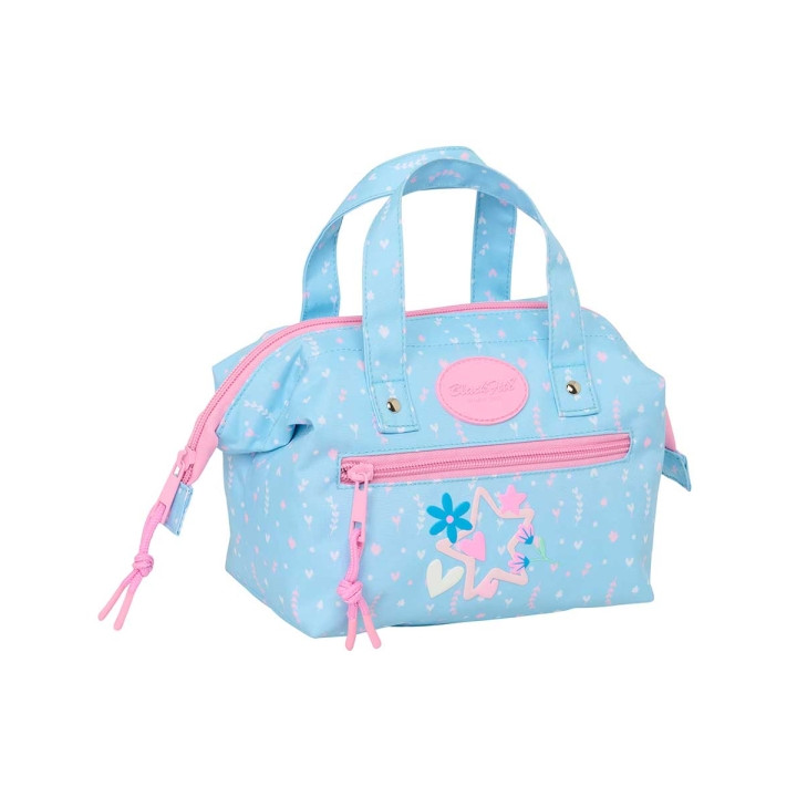 Safta Blackfit8 Smile Neceser de 5.8L - Cremallera - Asa Lateral - Interior Forrado - 265x125x175mm - Color Azul Claro