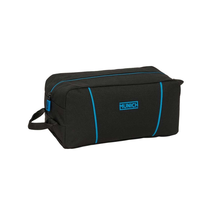 Safta Munich Road Zapatillero - Asa Lateral - 9L - Organiza Calzado - Resistente - Facil Transporte - 340x180x150mm - Color Negr