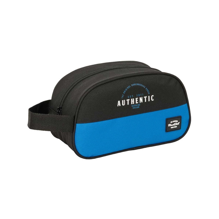 Safta Blackfit8 Underground Neceser de 5L - Cremallera - Asa Lateral - Adapatable a Carro - 260x120x150mm - Color Negro y Azul