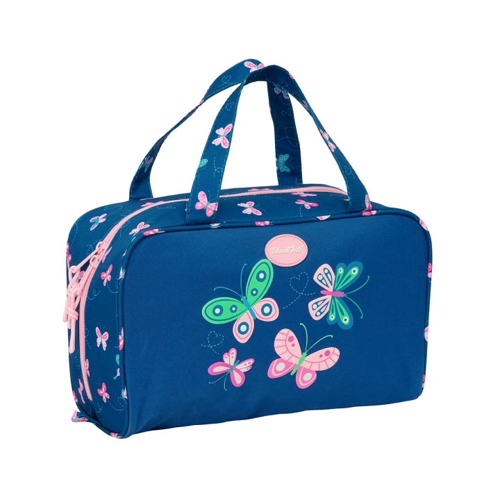Safta Blackfit8 Mariposas Neceser de 8L - Cremallera - Asas de Mano Superiores - Interior Forrado - Bolsillo Interior - Tirador