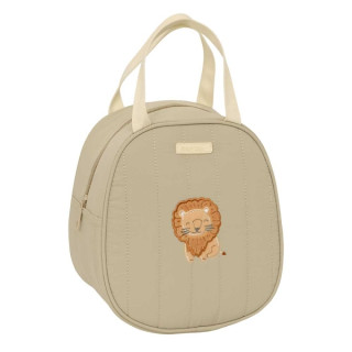 Safta Leon Neceser Termo de 5.85L - Interior Forrado en Aluminio - Asa Superior - 190x140x220mm - Color Arena