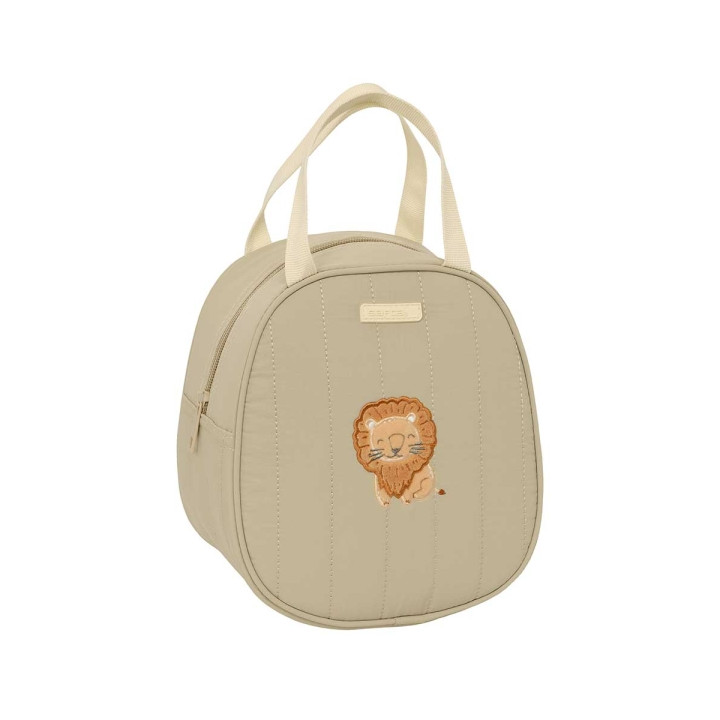 Safta Leon Neceser Termo de 5.85L - Interior Forrado en Aluminio - Asa Superior - 190x140x220mm - Color Arena