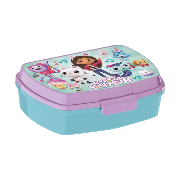 Safta Gabby's Dollhouse Party Sandwichera - PVC sin BPA - Cierre Hermetico a Presion - Rectangular - Color Azul