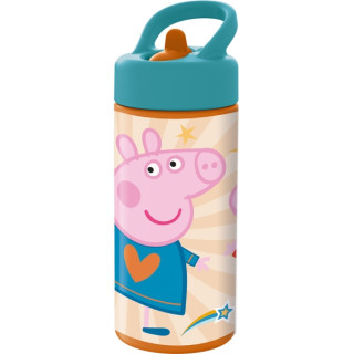 Safta Peppa Pig Having Fun Botella de 410ml - Pajita Integrada - Multicolor