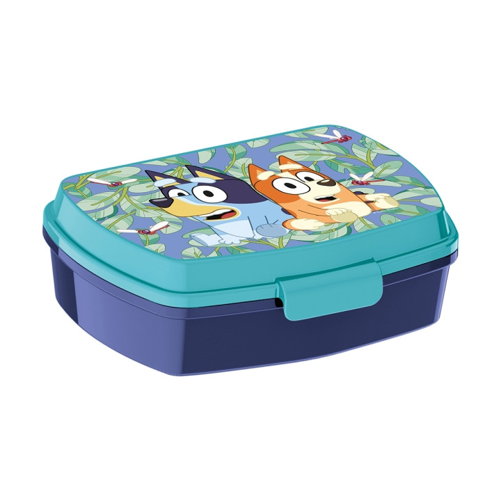 Safta Bluey Sandwichera - PVC sin BPA - Cierre Hermetico a Presion - Rectangular - Color Azul