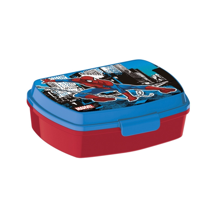 Safta Spider-Man Great Power Sandwichera - PVC sin BPA - Rectangular - Color Rojo y Azul