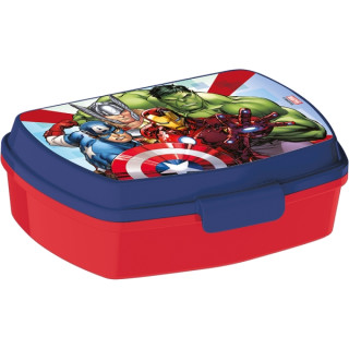 Safta Avengers Infinity Sandwichera - PVC sin BPA - Cierre Hermetico a Presion - 170x133x56mm - Color Rojo