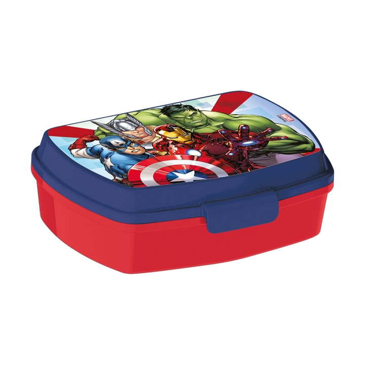 Safta Avengers Infinity Sandwichera - PVC sin BPA - Cierre Hermetico a Presion - 170x133x56mm - Color Rojo