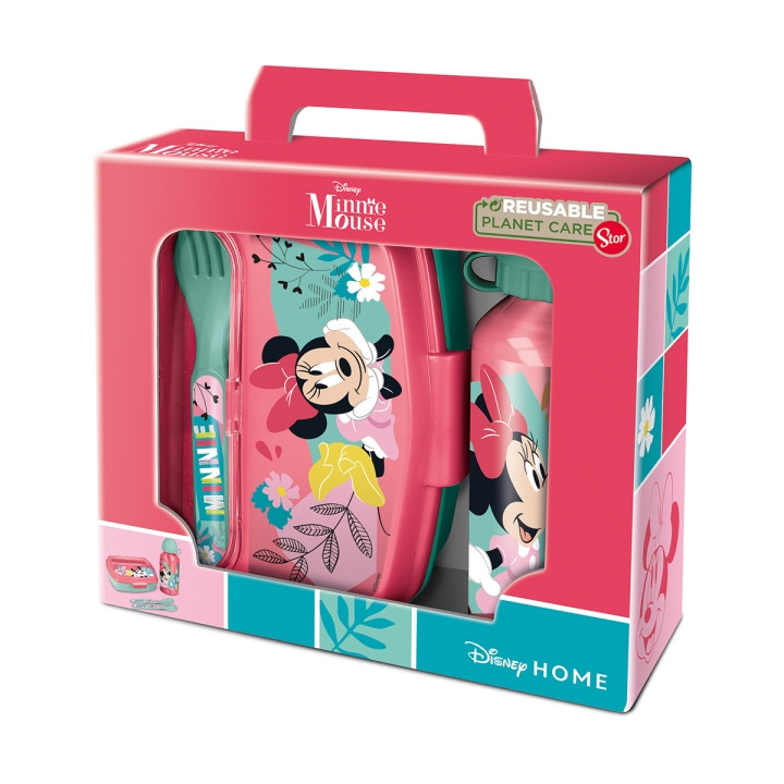 Safta Minnie Mouse Naive Set de Menaje Infantil - PVC sin BPA - Color Rosa