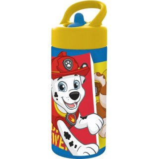 Safta Paw Patrol Funday Botella de 410ml - PVC sin BPA - Tapa con Rosca - Valvula de Salida de Agua - Asa Superior - 74x64x178mm