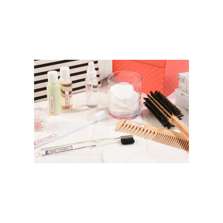 SOBRE 30 ETIQUETAS ADHESIVAS PERMANENTE 50X10MM ROSA Y VIOLETA AVERY RESMI30F-UK