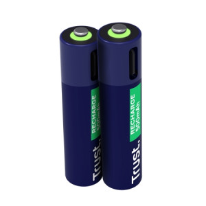 Trust Pack de 2 Pilas Recargables 500 mAh AAA