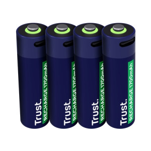Trust Pack de 4 Pilas Recargables 1700 mAh AA