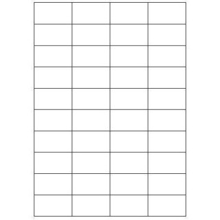 CAJA 100 HOJAS ETIQUETAS BLANCAS SIN MÁRGENES-LÁSER/INYECCIÓN DE TINTA/FOTOCOPIADORAS-52X30 MM MEGASTAR LP4MS-5230